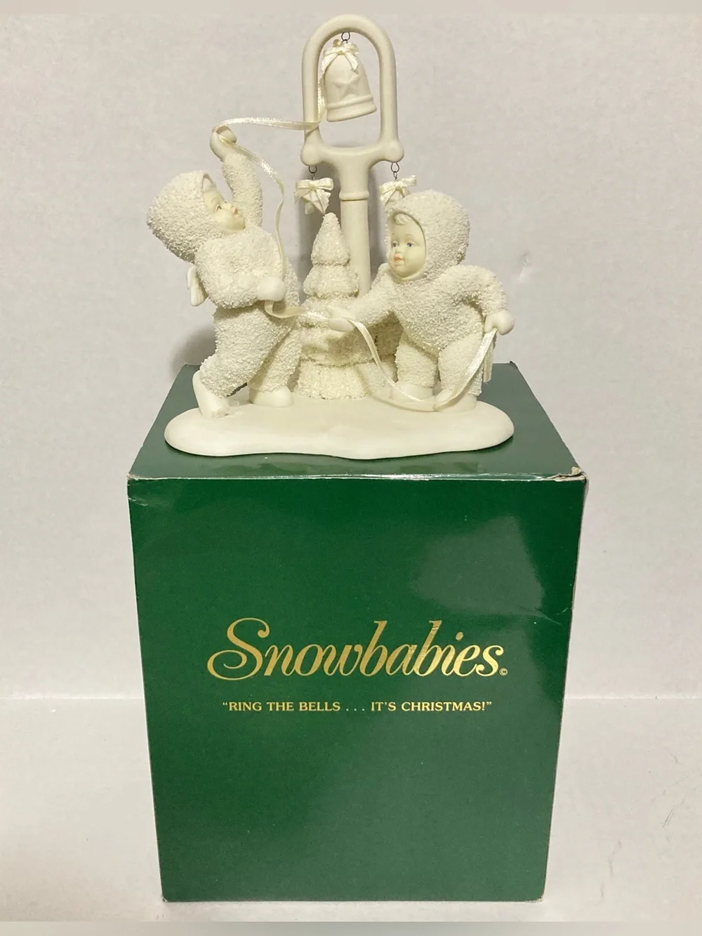 Snowbabies 1995 Retired ‘Ring the Bells' Holiday Figurine